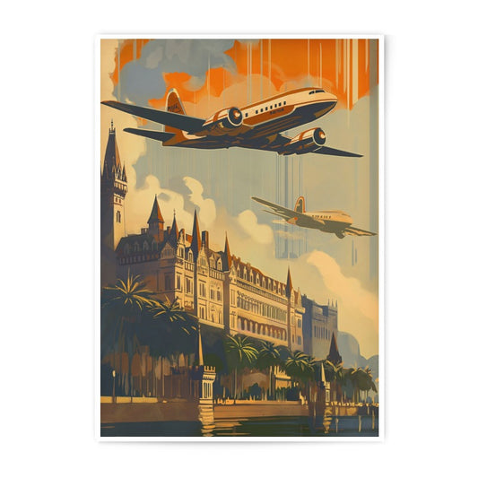 Vintage Airline Photographic Print, Airplane Art Print, Retro Travel Poster, Vintage Travel Poster, Wall Art Decor - Tawshia