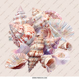 Seashell Pinback, Ocean Shells Badge, Beach Lover Gift, Seashell Art Pin, Coastal Decor Jewelry, Seashell Illustration, Beach Theme Pin - Tawshia