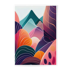Abstract Mountain Photographic Print, Colorful Landscape Wall Art, Modern Home Decor, Artistic Photography, Vibrant Prints - Tawshia