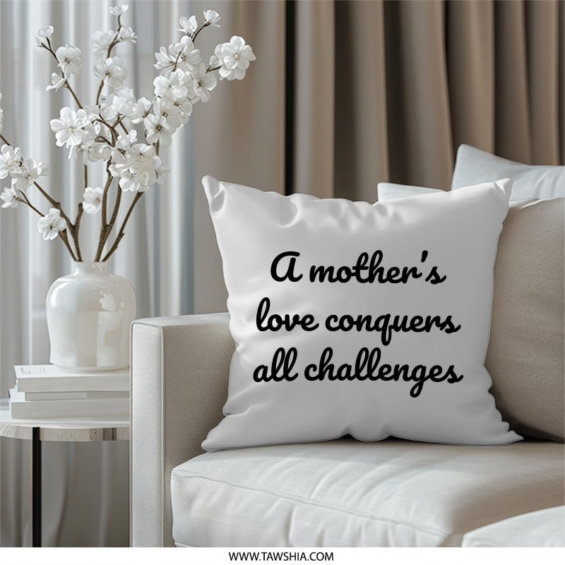 Mother's Love Pillow, Inspirational Quote Pillow, Gift for Mom, Home Decor Pillow, Motivational Pillow, Decorative Throw Pillow - Tawshia