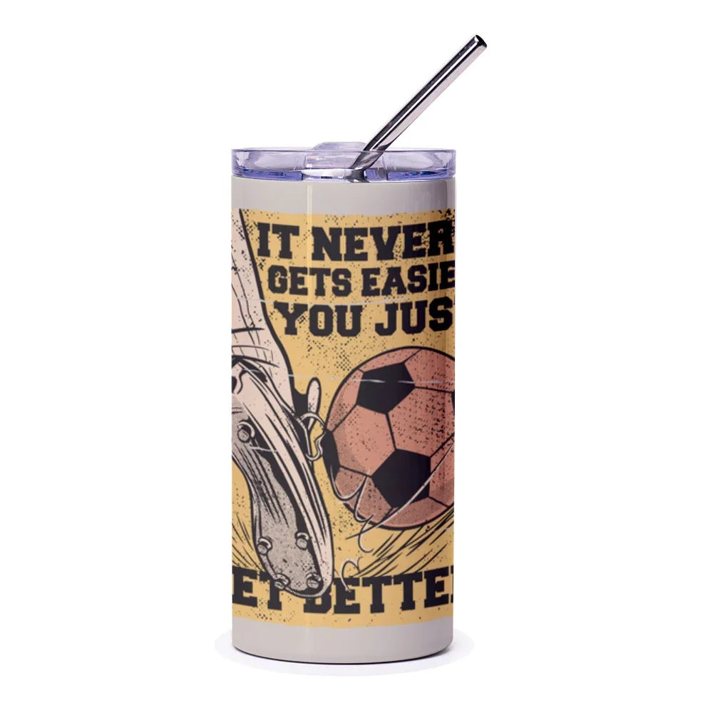 Inspirational Soccer Themed Tumbler Beverage Product