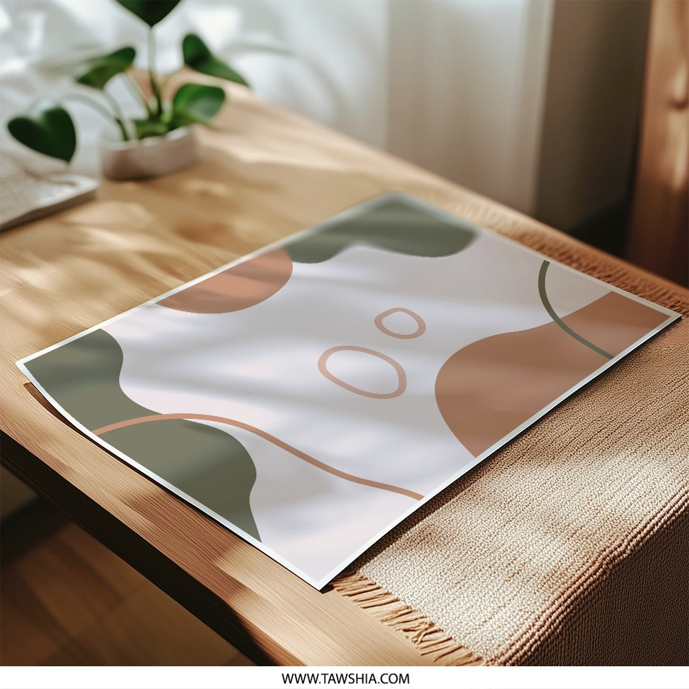 Abstract Shapes Photographic Print, Modern Art Print, Minimalist Wall Art, Contemporary Home Decor, Neutral Tone Artwork - Tawshia
