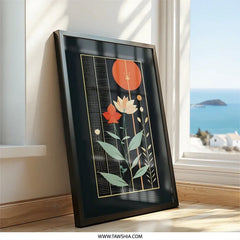 Floral Wall Art Print, Modern Botanical Art, Abstract Flower Decor, Contemporary Art Print, Stylish Home Decor - Tawshia