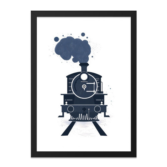 Steam Train Wall Art, Engine Print, Transportation Decor, Locomotive Artwork, Vintage Style Poster, Train Lover Gift, Minimalist Art - Tawshia
