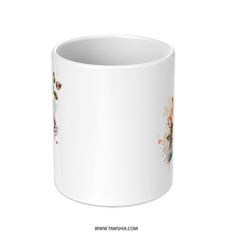 Watercolor Roses Mug, Floral Coffee Cup, Botanical Art Mug, Colorful Flower Gift Mug, Elegant Drinkware, Artistic Tea Mug, Gift for Her - Tawshia