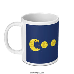 Fun Cryptocurrency Pacman Design Coffee Mug Product