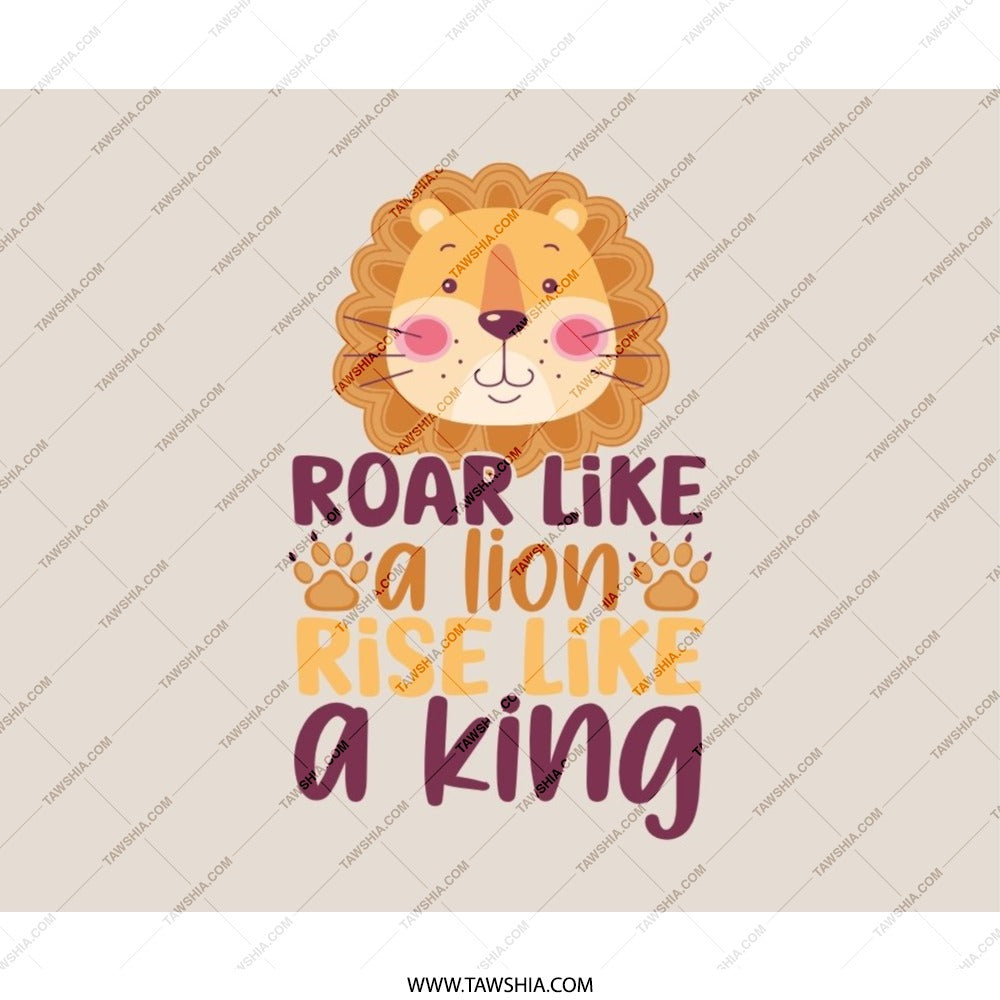 Roar Like a Lion Mouse Pad, Rise Like a King Cute Animal, Motivational Office Decor, Inspirational Quote Mousepad, Desk Accessories - Tawshia