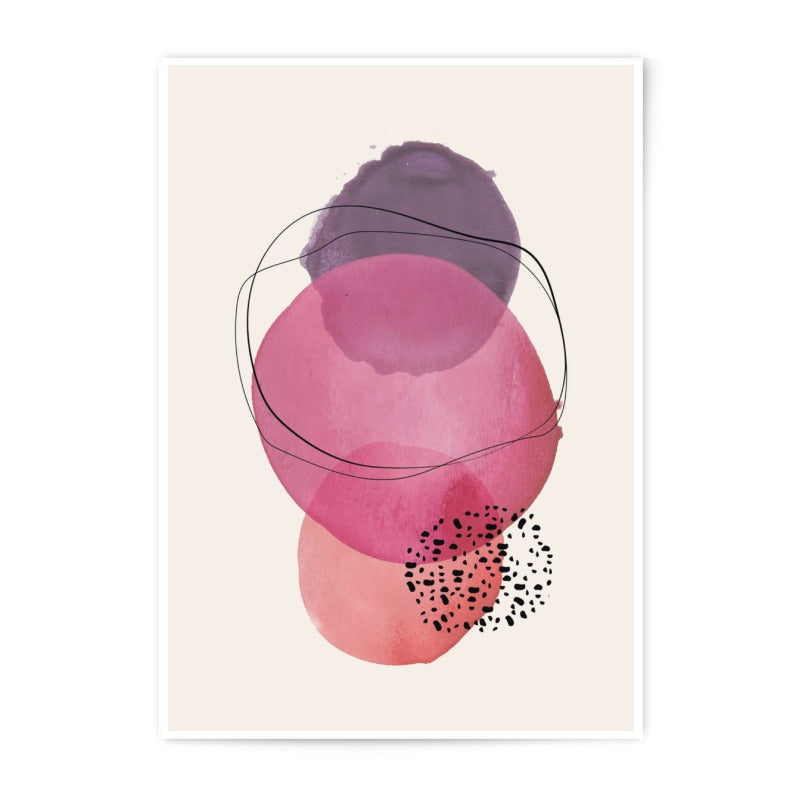 Abstract Photographic Print, Circle Art Print, Modern Wall Decor, Pink Purple Art, Home Decor, Minimalist Art, Trendy Wall Art - Tawshia