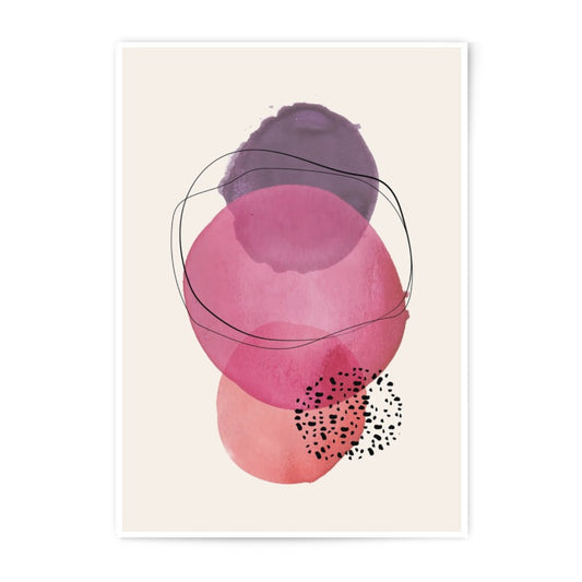 Abstract Photographic Print, Circle Art Print, Modern Wall Decor, Pink Purple Art, Home Decor, Minimalist Art, Trendy Wall Art - Tawshia