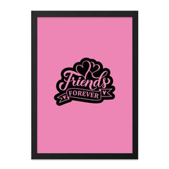 Friends Forever Wall Art, Best Friends Decor, Friendship Gift, Pink Wall Decor, Trendy Wall Art, Home Decor, Wall Art Print - Tawshia