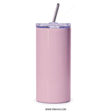 Pink Flower Pot Tumbler, Floral Tumbler, Unique Flower Design Tumbler, Trendy Tumbler, Aesthetic Tumbler, Gift Idea Tumbler, Drinkware - Tawshia