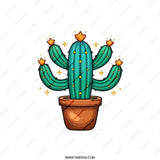 Cactus Pillow, Desert Plant Decor, Southwestern Home, Cute Potted Cacti, Succulent Art, Floral Throw Pillow, Housewarming Gift, Southwestern - Tawshia