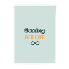 Gaming For Life Photographic Prints, Pixel Art Style, Gamer Gift, Retro Aesthetic, Video Game Room Decor, Minimalist Design - Tawshia
