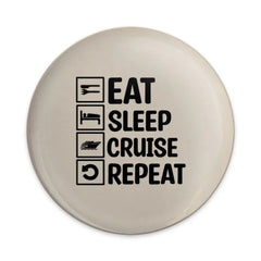 Eat Sleep Cruise Repeat Pinback Button, Cruise Lover Gift, Vacation Button, Funny Cruise Accessory, Cruise Life Pinback Buttons - Tawshia