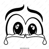 Crying Star Eyes Mug, Emoticon Coffee Mug, Funny Graphic Mug, Expressive Novelty Cup, Unique Cartoon Mug, Quirky Office Gift, Cute Mug - Tawshia