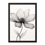 Floral Wall Art, Black and White Flower Print, Minimalist Botanical Art, Line Art Flower Drawing, Modern Home Decor, Floral Illustration - Tawshia
