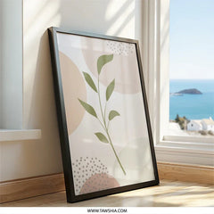 Botanical Wall Art, Abstract Leaves Print, Minimalist Art Print, Nature Inspired Artwork, Modern Home Decor, Elegant Wall Decor - Tawshia