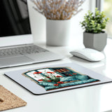 Red Potted Flowers and Books Design Mouse Pad Product