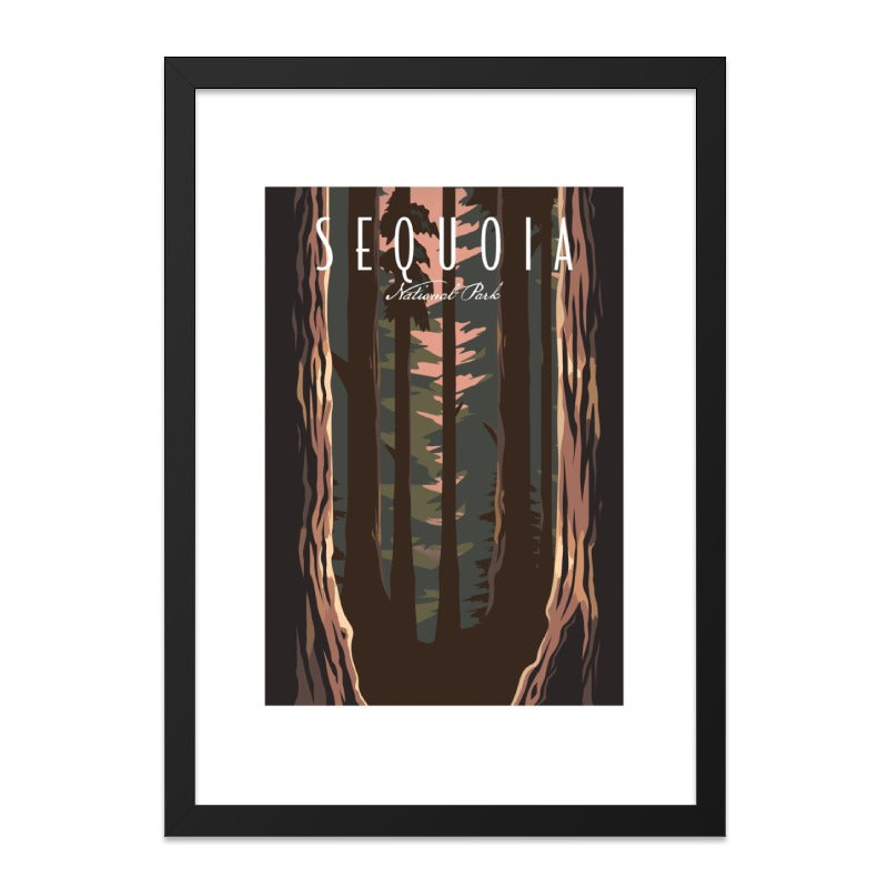 Sequoia National Park Wall Art, Forest Trees Print, Nature Landscape Poster, Modern Home Decor, California Travel Artwork - Tawshia
