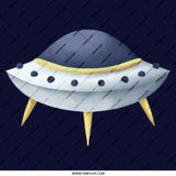 UFO Pinback Button, Flying Saucer Badge, Outer Space Button, Alien Invasion Brooch, Sci Fi Lapel Pin, Gift for Space Enthusiast, Cute Badge - Tawshia