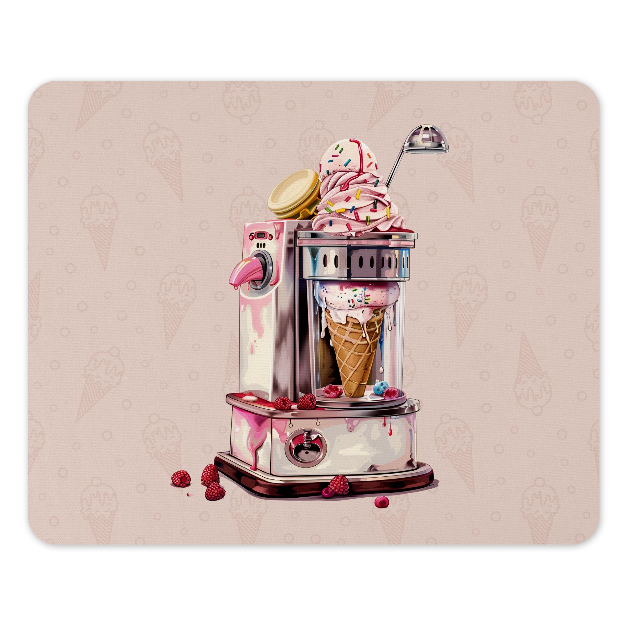 Vintage Ice Cream Machine Print Mousepad product