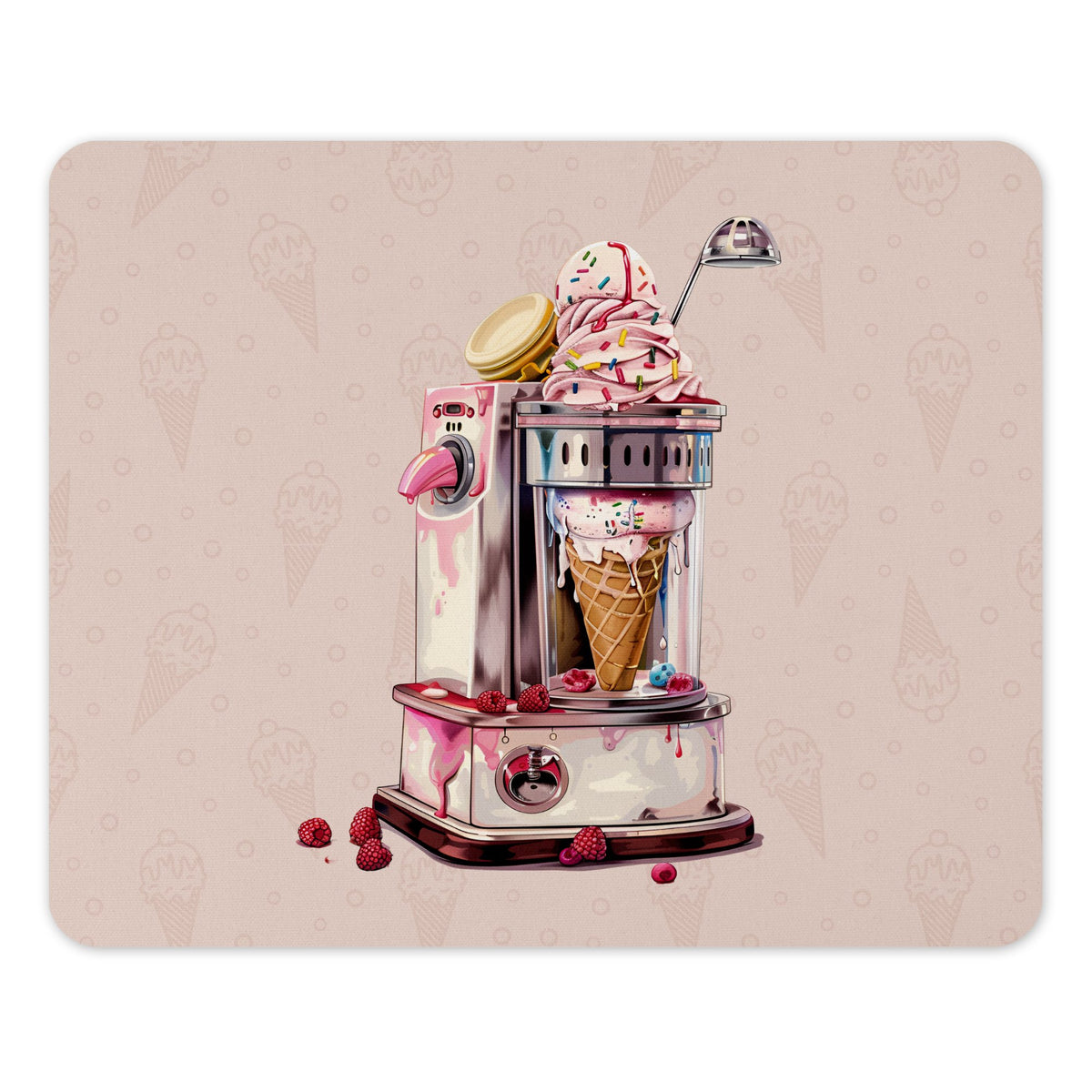 Vintage Ice Cream Machine Print Mousepad product