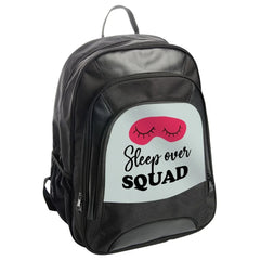 Sleepover Squad Backpack, Girl Backpack, Kids Backpack, Travel Backpack, Pink Sleep Mask, Cute Backpack, Fun Backpack - Tawshia