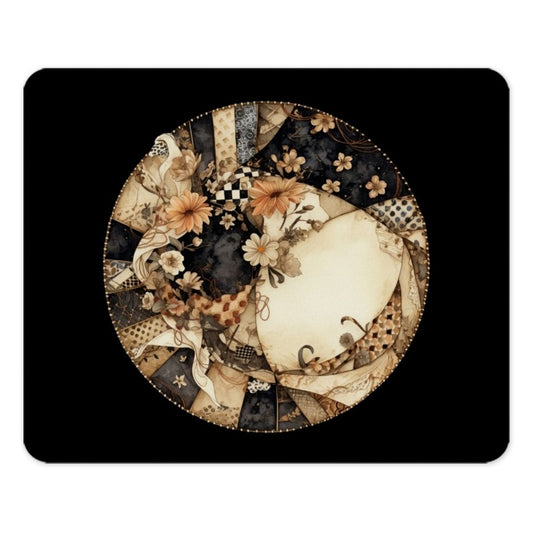 Floral Mouse Pad, Sepia Tone, Vintage Design, Office Decor, Cute Mousepad, Computer Accessory, Home Office, Desk Mat, Gifts for Her - Tawshia