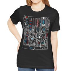 Futuristic Neon Urban Street Graphic Tee Shirt product
