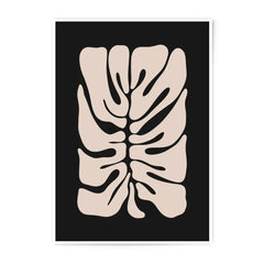 Monstera Leaf Photographic Print, Minimalist Art, Botanical Wall Decor, Beige and Black Art Print, Modern Home Decor, Tropical Plant Print - Tawshia