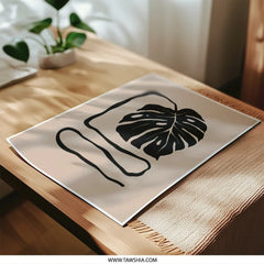 Monstera Leaf Photographic Print, Minimalist Art Print, Plant Art Print, Tropical Leaf Print, Botanical Wall Decor, Home Decor, Fine Art - Tawshia