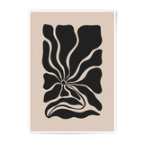 Abstract Flower Photographic Print, Botanical Wall Art, Modern Art Print, Home Decor, Minimalist Floral Print, Black and Beige Print - Tawshia