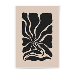 Abstract Flower Photographic Print, Botanical Wall Art, Modern Art Print, Home Decor, Minimalist Floral Print, Black and Beige Print - Tawshia