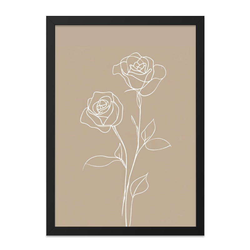 Rose Line Art, Floral Wall Art, Minimalist Art Print, Flower Drawing, Rose Artwork, Botanical Art, Home Decor, Line Drawing, Modern Art - Tawshia