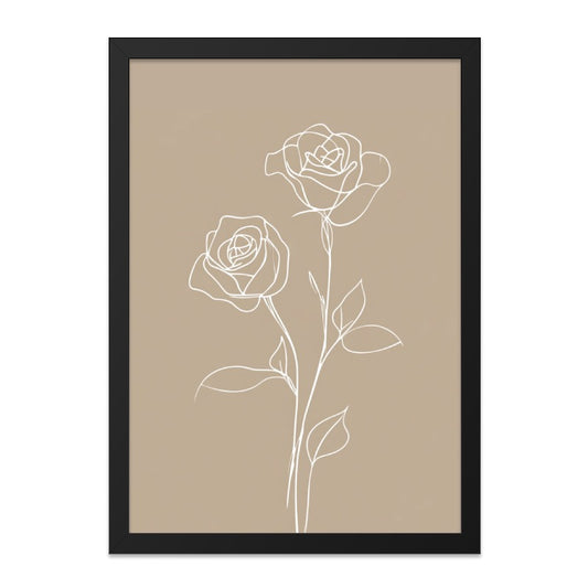 Rose Line Art, Floral Wall Art, Minimalist Art Print, Flower Drawing, Rose Artwork, Botanical Art, Home Decor, Line Drawing, Modern Art - Tawshia