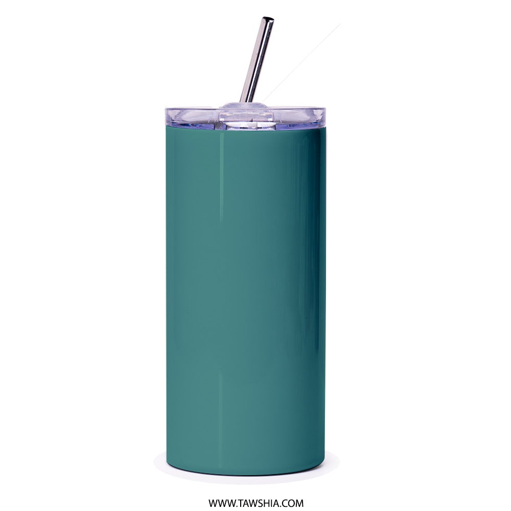 Lantern Tumbler, Floral Tumbler, Flower Tumbler, Decorative Tumbler, Garden Lantern Tumbler, Teal Tumbler, Gifts for Her, Drinkware - Tawshia