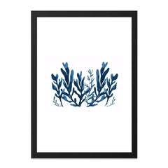 Blue Seaweed Wall Art, Coastal Decor, Botanical Print, Ocean Art, Minimalist Art Print, Modern Wall Decor, Nautical Wall Hanging - Tawshia