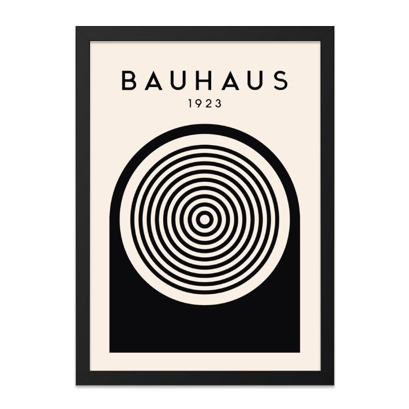 Bauhaus 1923 Wall Art, Minimalist Print, Abstract Circle Art, Modern Home Decor, Geometric Poster, Gallery Wall Art, Black and White Art - Tawshia