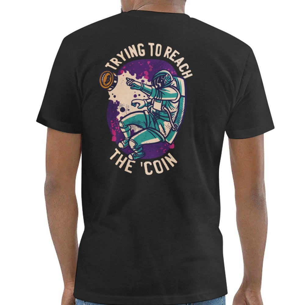 Astronaut Trying to Reach The Coin Graphic T-shirt product