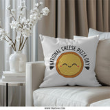 National Cheese Pizza Day Pillow, Foodie Gift, Pizza Lover Decor, Cute Food Pillow, Kawaii Pillow, Pizza Slice Accent Pillow, Home Decor - Tawshia
