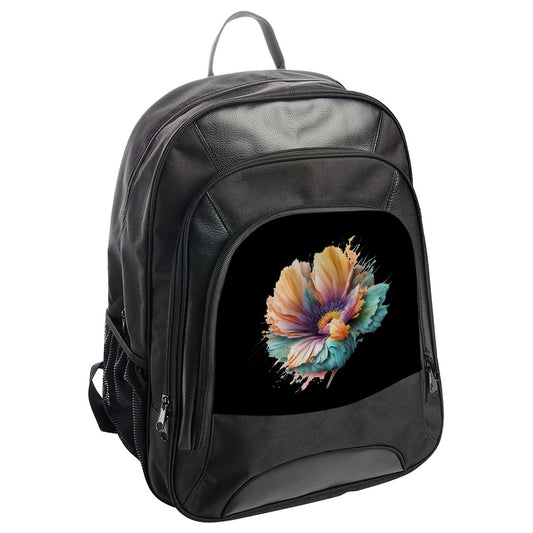 Floral Art Backpack, Colorful Flower Design, Unique Backpack, Artistic Gift, School Backpack, Travel Backpack, Trendy Backpack - Tawshia