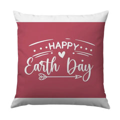 Happy Earth Day Pillow, Decorative Throw Pillow, Earth Day Gift, Home Decor, Eco Friendly Pillow, Gift for Environmentalist - Tawshia