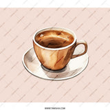 Coffee Cup Backpack, Coffee Lover Backpack, Watercolor Coffee Design, Coffee Art Backpack, Backpack For Coffee Addicts, Gift For Coffee Fans - Tawshia