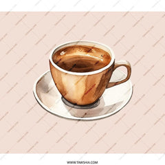 Coffee Cup Backpack, Coffee Lover Backpack, Watercolor Coffee Design, Coffee Art Backpack, Backpack For Coffee Addicts, Gift For Coffee Fans - Tawshia