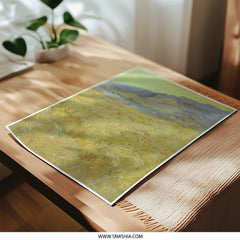 Wheatfield Photographic Print, Van Gogh Art, Landscape Painting, Rustic Wall Decor, Impressionist Art Print, Home Decor - Tawshia