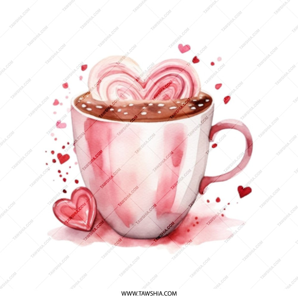 Heart Mug Tote Bag, Valentine Tote Bag, Coffee Lover Gift, Heart Tote Bag, Love Tote Bag, Anniversary Gift, Gifts for her, Gift Ideas - Tawshia