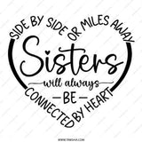 Sisters Pinback Button, Sister Love Gift, Family Button, Heart Button, Sisterhood Jewelry, Connected by Heart, Gift for Sister - Tawshia