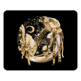 Elegant Floral Moon Mouse Pad, Bohemian Desk Decor, Celestial Computer Accessory, Aesthetic Workspace Gift, Unique Mousepad - Tawshia