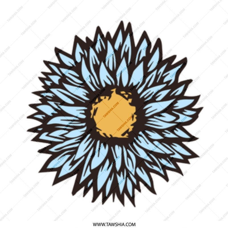 Blue Sunflower Mug, Floral Coffee Cup, Cute Flower Gift, Botanical Mug, Plant Lover Mug, Unique Ceramic Mug, Spring Design, Summer Mug - Tawshia