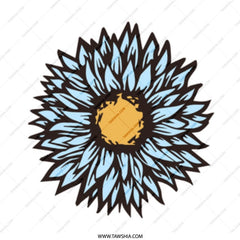 Blue Sunflower Mug, Floral Coffee Cup, Cute Flower Gift, Botanical Mug, Plant Lover Mug, Unique Ceramic Mug, Spring Design, Summer Mug - Tawshia